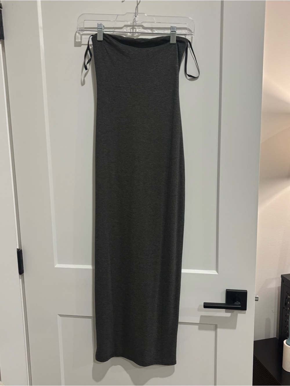 NWOT Urban Outfitters Nora Jersey Knit Gray Tube Midi Dress size: XS - Picture 3 of 5